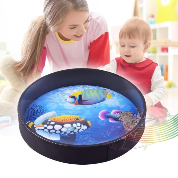 Toy Musical Instruments |   16 Inch Ocean Drum Wooden Handheld Sea Wave Drum Percussion Instrument Gentle Sea Sound Musical Toy Toy Musical Instruments Toy Musical Instruments