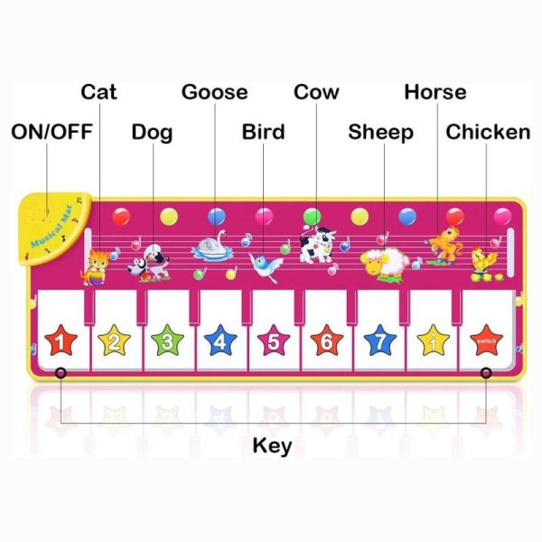 Toy Musical Instruments |   Musical Piano Mat,Toddlers Music Floor Keyboard Blanket Dance Mat With 8 Different Animal Sounds,Early Learning Educational Toys For Baby Toy Musical Instruments Toy Musical Instruments