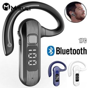 Video & Audio |   Bluetooth5.2 Single Headset Wireless Business Earphone Sport Bluetooth Headphones Earhook Earbuds With Microphone Electronics Video & Audio