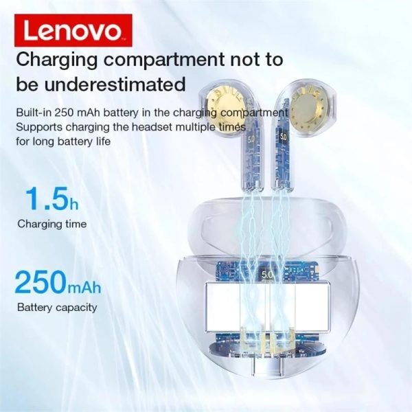 Video & Audio |   Lenovo Ht38 Tws Bluetooth Earphones Wireless Earbuds Sport Waterproof Hifi Headphone Electronics Video & Audio