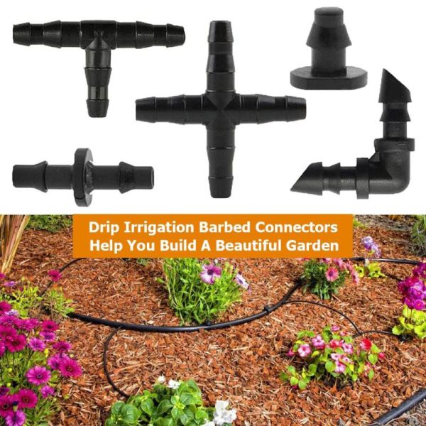 Watering & Irrigation |   200Pcs Garden Drip Irrigation Connectors Watering Fittings Kit For 4/7 Hose Outdoors & Garden Watering & Irrigation