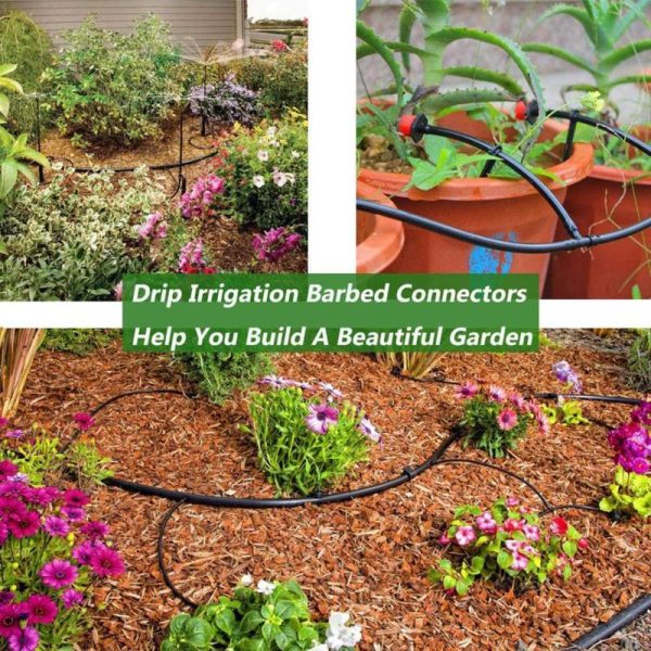 Watering & Irrigation |   200Pcs Garden Drip Irrigation Connectors Watering Fittings Kit For 4/7 Hose Outdoors & Garden Watering & Irrigation