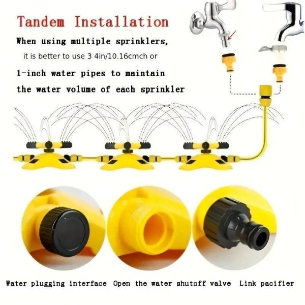 Watering & Irrigation |   360° Rotating Plastic Watering Sprinkler Garden Irrigation Lawn Watering Tool Outdoors & Garden Watering & Irrigation