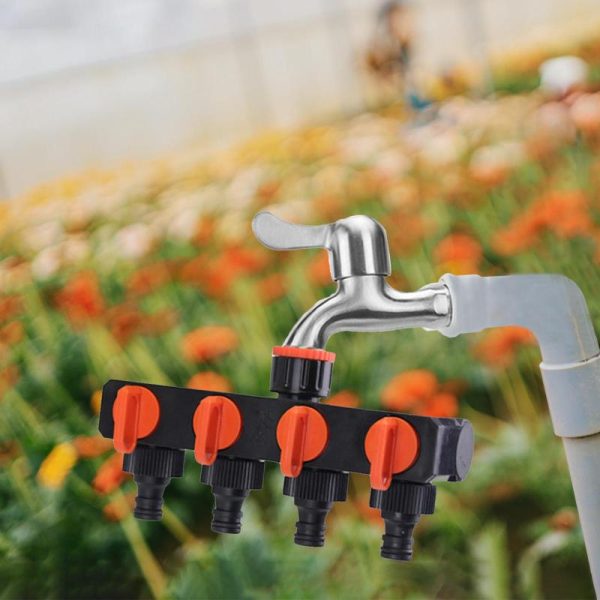 Watering & Irrigation |   4 Way Garden Hose Splitters Faucet Diverter Tap Hose Connector Hose Pipe Splitter 4 Way Water Outdoors & Garden Watering & Irrigation