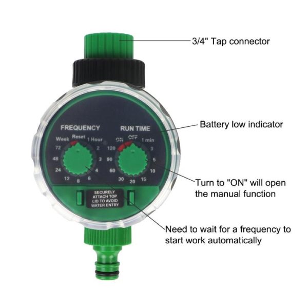 Watering & Irrigation |   Ball Valve Drip Irrigation System Battery Operated Garden Automatic Irrigation Controller Electronic Water Timer 21025 Two Dial Outdoors & Garden Watering & Irrigation