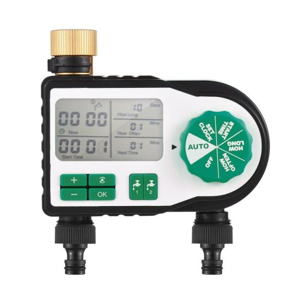 Watering & Irrigation |   Digital Automatic Watering Timer With 2 Hose Connectors Programmed Garden Irrigation Timer Faucet Outdoors & Garden Watering & Irrigation