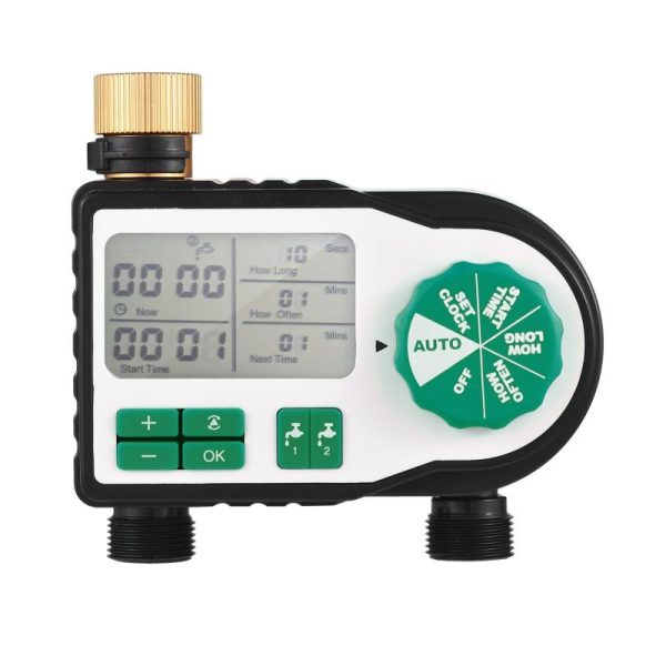 Watering & Irrigation |   Digital Automatic Watering Timer With 2 Hose Connectors Programmed Garden Irrigation Timer Faucet Outdoors & Garden Watering & Irrigation