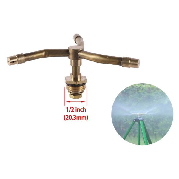 Watering & Irrigation |   Trifurcation Sprinkler 1/2” Garden Watering 360 Degrees Rotation Mist Irrigation Lawn Sprayer Roof Cooling Outdoors & Garden Watering & Irrigation