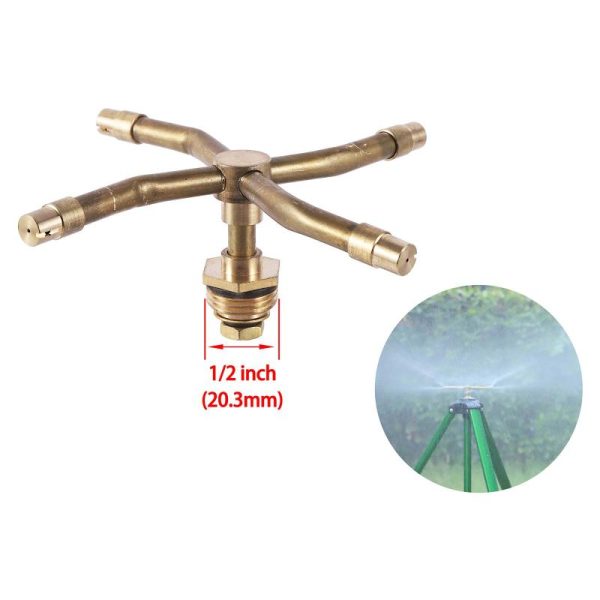 Watering & Irrigation |   Trifurcation Sprinkler 1/2” Garden Watering 360 Degrees Rotation Mist Irrigation Lawn Sprayer Roof Cooling Outdoors & Garden Watering & Irrigation