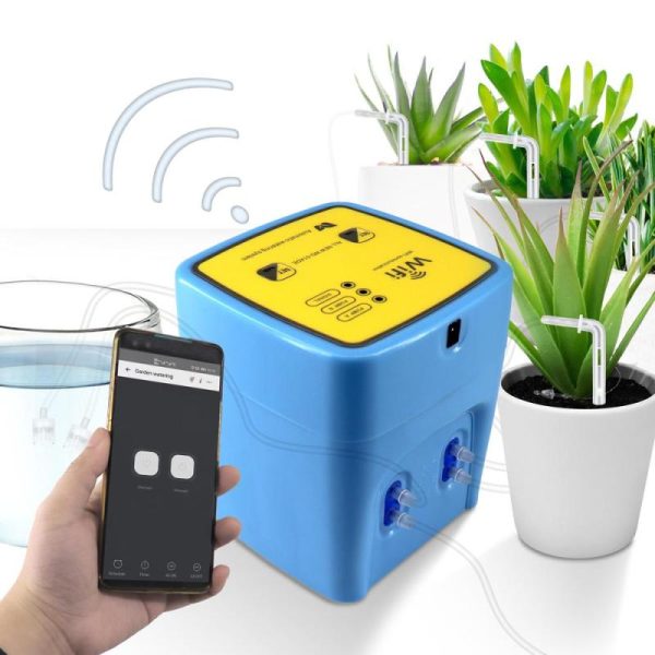 Watering & Irrigation |   Wifi Intelligent Watering Device Double Pump Timed Automatic Drip Irrigation System Remote App Outdoors & Garden Watering & Irrigation