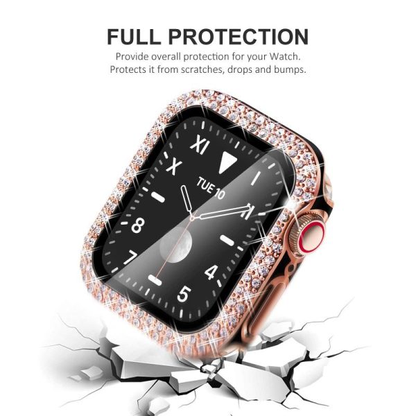 Wearables |   Case+Glass For Apple Watch 44Mm 45Mm 38Mm 42Mm 40Mm 41Mm Iwatch Accessories Diamond +Screen Protector For Iwatch Series 7 6 5 4 3 2 1 Electronics Wearables