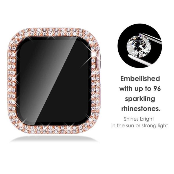 Wearables |   Case+Glass For Apple Watch 44Mm 45Mm 38Mm 42Mm 40Mm 41Mm Iwatch Accessories Diamond +Screen Protector For Iwatch Series 7 6 5 4 3 2 1 Electronics Wearables