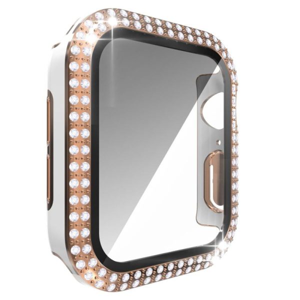 Wearables |   Case+Glass For Apple Watch 44Mm 45Mm 38Mm 42Mm 40Mm 41Mm Iwatch Accessories Diamond +Screen Protector For Iwatch Series 7 6 5 4 3 2 1 Electronics Wearables