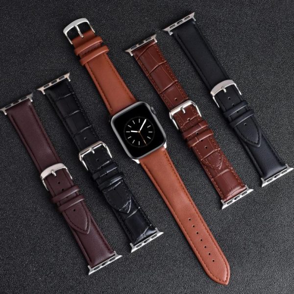 Wearables |   Leather Strap For Apple Wacth- Real Leather Watch Band For Iwatch Series Ultra/8/7/6/5/4/3/2/1/Se/Se2022 49Mm 45Mm 44Mm 42Mm 41Mm 40Mm 38Mm Electronics Wearables