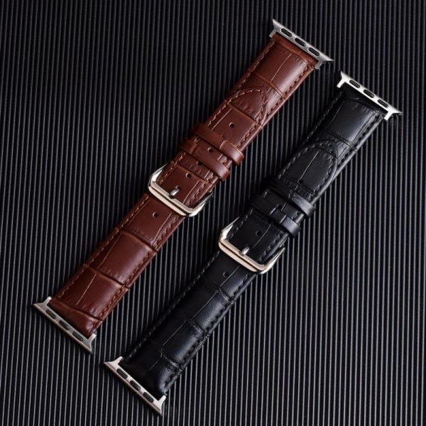 Wearables |   Leather Strap For Apple Wacth- Real Leather Watch Band For Iwatch Series Ultra/8/7/6/5/4/3/2/1/Se/Se2022 49Mm 45Mm 44Mm 42Mm 41Mm 40Mm 38Mm Electronics Wearables