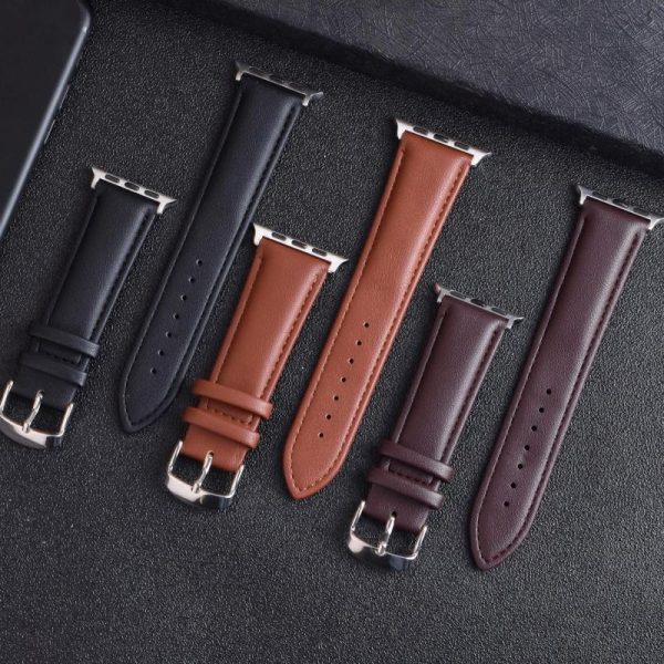 Wearables |   Leather Strap For Apple Wacth- Real Leather Watch Band For Iwatch Series Ultra/8/7/6/5/4/3/2/1/Se/Se2022 49Mm 45Mm 44Mm 42Mm 41Mm 40Mm 38Mm Electronics Wearables