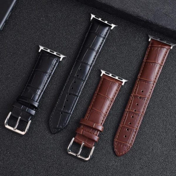 Wearables |   Leather Strap For Apple Wacth- Real Leather Watch Band For Iwatch Series Ultra/8/7/6/5/4/3/2/1/Se/Se2022 49Mm 45Mm 44Mm 42Mm 41Mm 40Mm 38Mm Electronics Wearables