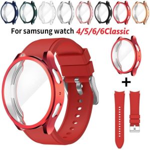 Wearables |   Protective Case+Band For Samsung Galaxy Watch 4/5/6 40Mm 44Mm Soft Tpu Cover+Bracelet For Galaxy Watch 6 Classic 43Mm 47Mm Strap Electronics Wearables