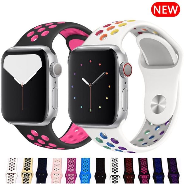 Wearables |   Silicone Sport Strap For Apple Watch Band 44Mm 40Mm For Apple Watch 6 Se 5 4 3 Band For Iwatch Band 38Mm/42Mm Bracelet Belt Watch Accessories Electronics Wearables