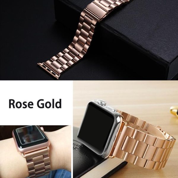 Wearables |   Stainless Steel Strap For Apple Watch Band 40Mm 44Mm 5 4 3 Watch Strap 38Mm 42Mm Bracelet Sport Metal Watchband For Iwatch 7 Se 6 5 4 3 2 1 Electronics Wearables