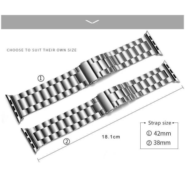 Wearables |   Stainless Steel Strap For Apple Watch Band 40Mm 44Mm 5 4 3 Watch Strap 38Mm 42Mm Bracelet Sport Metal Watchband For Iwatch 7 Se 6 5 4 3 2 1 Electronics Wearables