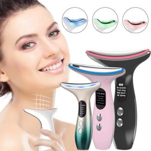 Massage Items |   Ems Microcurrent Facial Neck Massager Skin Tighten Beauty Device 4 Modes 3 Colors Led Photon Rejuvenation Skin Lifting Anti-Wrinkle Reduce Double Chin Health Massage Items