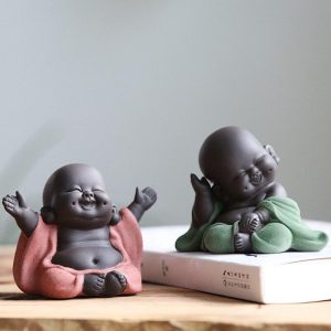 Home Decor |   Ceramic Maitreya Buddha Statue Tea Sculpture Hand Carved Figurine Craft Display Ornament Home Tea Ceremony Decoration Mj Home & Kitchen Home Decor