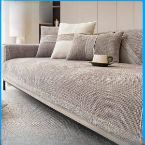 Home Textiles |   Modern Light Luxury Sofa Cushion Four Seasons Universal Chenille Non-Slip Cushion Leather Sofa Cover Cover Cloth Home & Kitchen Home Textiles