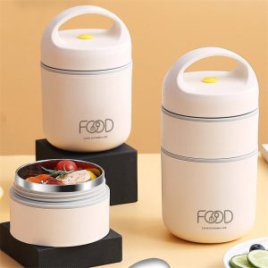 Kitchen, Dining & Bar |   304 Stainless Steel Vacuum Thermal Lunch Box Insulated Lunch Bag Food Warmer Soup Cup Thermos Containers Bento Box Home & Kitchen Kitchen, Dining & Bar