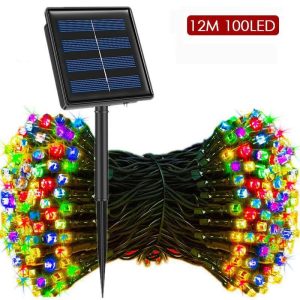 Lighting |   100Led Outdoor Led Solar String Lights Fairy Light Solar Powered Garland Lights 8 Mode Garden Wedding Decoration Waterproof Home & Kitchen Lighting