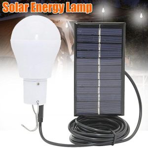 Lighting |   Solar Led Light Bulb Portable Solar Powered Solar Energy Lamp Lantern With Solar Panel For Home Emergency Lighting Outdoor Hiking Camping Home & Kitchen Lighting