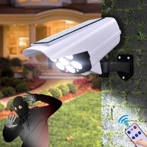 Lighting |   Solar Light Motion Sensor Security Dummy Camera Wireless Outdoor Flood Light Ip65 Waterproof 77 Led Lamp 3 Mode For Home Garden Home & Kitchen Lighting