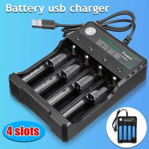 Batteries & Spare Parts |   Universal Black 4 Slots Usb Rechargeable Battery Charger For 14500 18650 26650 18350 Charging Batteries & Spare Parts Batteries & Spare Parts