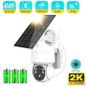 Smart Home |   2.5K 4Mp Wifi Wireless Outdoor Ip Camera Solar Cctv Security Camera Icsee Video Surveillance Support Pir Human Body Induction Electronics Smart Home