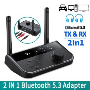 Video & Audio |   2In1 Bluetooth 5.3 Audio Receiver Transmitter Adapter 3D Stereo Wireless Audio Adapter With Aux Rca 3.5Mm Jack For Car Kit Speakers Tv Pc Headphone Electronics Video & Audio