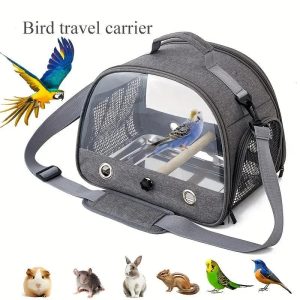 Birds |   Bird Travel Carrier With Stand Small Bird Carrier For Parrot Portable Bird Carrier Travel Bag Small Pet Carrier Shoulder Bag Birds Birds