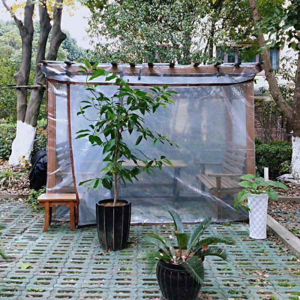 Garden Structures |   0.1Mm Pe Film Gazebo Transparent Rainproof Cloth Garden Balcony Greenhouse Succulent Plant Keep Warm Cover Lumber Tarp Tarpaulin Garden Structures Garden Structures