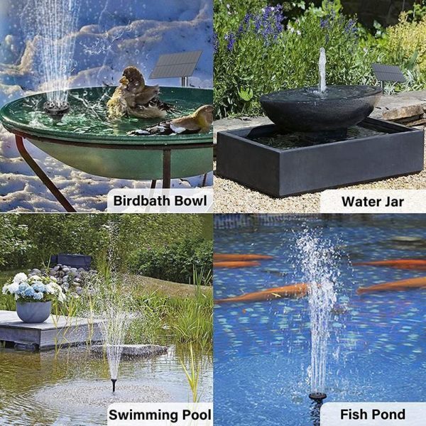 Green & Landscaping |   Solar Fountain Water Pump Kit Solar Powered Water Fountain With Stake For Outdoor Bird Bath Pond Pool Garden Fish Tank Yard Green & Landscaping Green & Landscaping