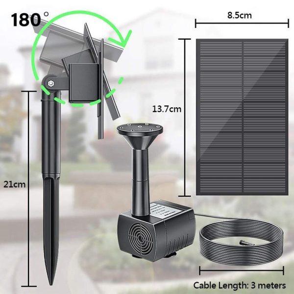 Green & Landscaping |   Solar Fountain Water Pump Kit Solar Powered Water Fountain With Stake For Outdoor Bird Bath Pond Pool Garden Fish Tank Yard Green & Landscaping Green & Landscaping